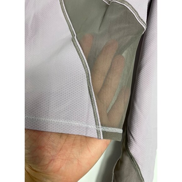 Athleta Ignite Shasta Purple/Bluff Gray Cropped Workout Active Top Size Large - Picture 4 of 14